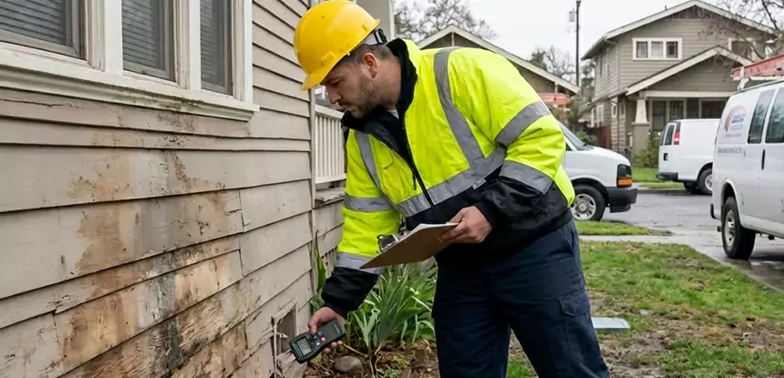 Water Damage Exterior Wall Conley