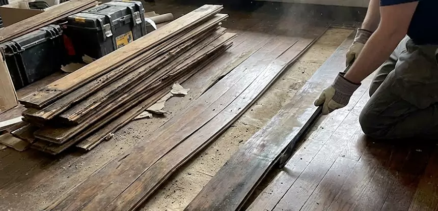 Wood Veneer Water Damage Repair Conley